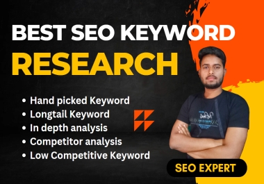 In depth SEO keyword research and competitor analysis for advance SEO