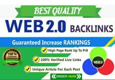 Get Contextual Super Strong DA 90+ 400+ Web2.0 Backlink II Link Building