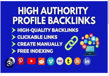 I will build high quality 140 profile backlinks for SEO