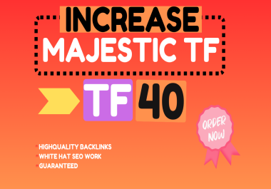 I will increase majestic trust flow tf 40