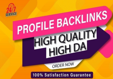 I will build 50 high authority SEO profile backlinks manually