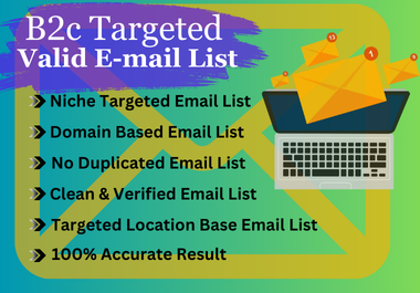 I will provide niche targeted email list,  b2c lead generation email campaign.