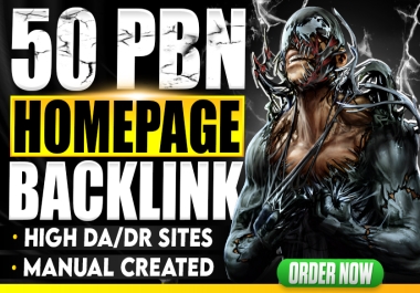 Build 50 High DA DR HomePage PBN Backlinks - Dofollow Quality Links