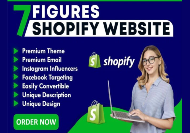 i will Build an automated Shopify dropshipping store,  shopify website design