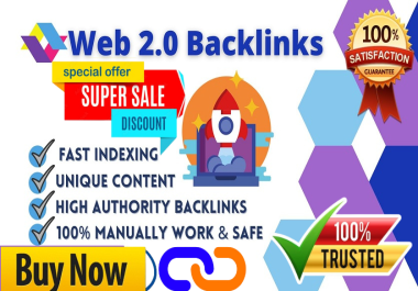 skyrocket your website with my 100 unique web2.0 Quality Dofollow Backlinks