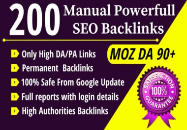 Build unique 200 high authority dofollow quality backlinks on da60 sites