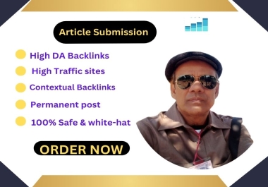 I will make high quality article contextual backlinks on high DA/PA