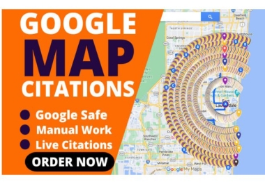 I will do google map point citations for gmb 3 pack ranking