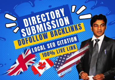 100 Directory Submission backlinks and Local citations for local SEO