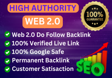 I will create200 high-quality Web 2.0 backlinks,  which will help your website rank