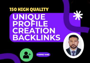 High quality Profiles Creation SEO Ranking live backlinks