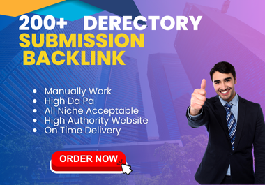 I will provide 200 niche relevant directory submission backlink for google ranking with high author