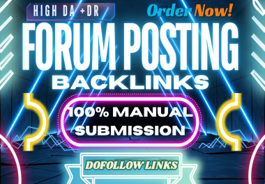 110 manual unique forum posting dofollow SEO backlinks