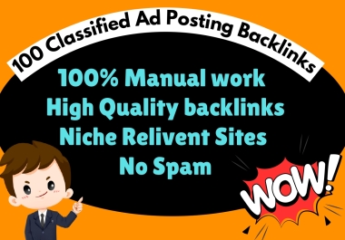 Run Your SEO with 100 High-Quality Classified Ad Posting Backlinks