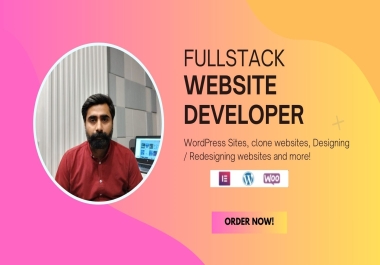 I will develop full stack website and provide WordPress services