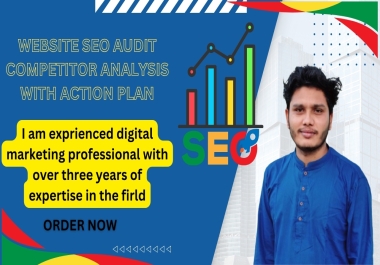 I will do website SEO audit report action plan with competitor analysis