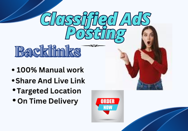 I will create 100 Classified Ad Posting Do-follow SEO Backlink