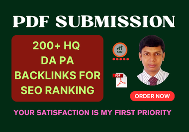 PDF Submission HQ DA & PA Backlinks for SEO Ranking.