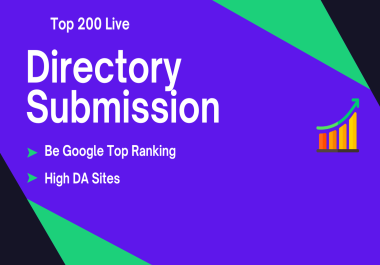 High authority 200 Directory Submission Off Page SEO Backlinks