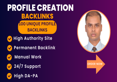 I Will Provide 100+ High Quality Profile Creation Backlinks to boost up your Website Ranking