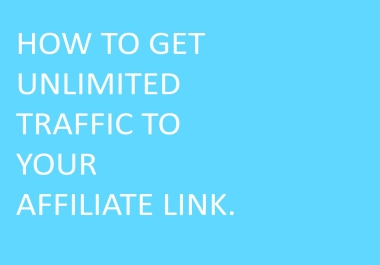 How to generate free traffic to your affiliate links.