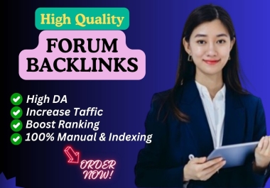 I will provide you 50 high-quality Forum Posting Backlinks from high-DA websites