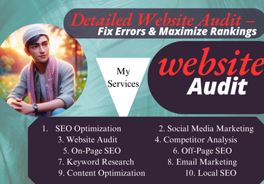 I will Provide Professional Website Audit to Boost Performance,  SEO Rankings & Fix Hidden Issues.