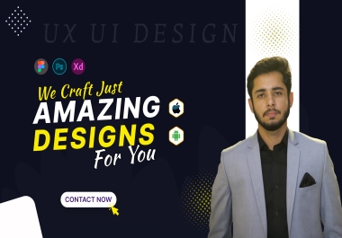 I will do expert UX UI design for Websites,  Mobile apps,  CRM Dashboard design