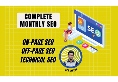 You will get Complete Monthly SEO Service With High QA Backlinks