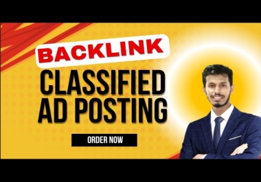 You will get 75 Classified ad posting in top classified sites Link building