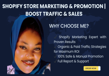 Shopify Store Marketing & advertising drive Traffic & Sales