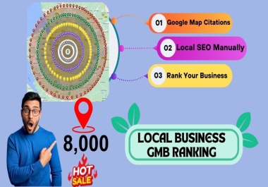 I will create 8,000 Google Map citations Seo services for local business