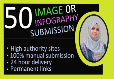 50 image submission and infography services for boosting SEO and build a organic traffic