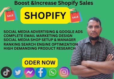 I will boost shopify store, shopify sales,  ecommerce marketing,  or sales funnel