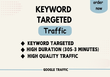 60000 Keyword Targeted High Quality Web Traffic from Top Search Engine