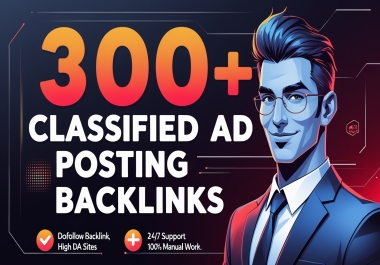 300 plus dofollow classified ad posting seo backlinks for targeted clients