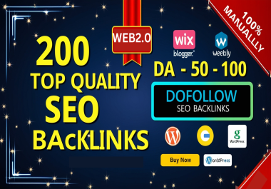 200 Web2.0 & 50 SEOSkyrocket Comment backlinks in high DA sites