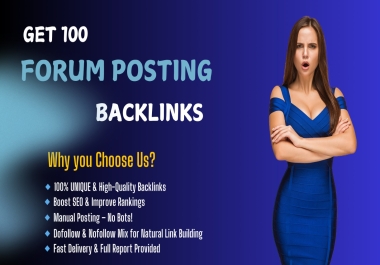 100 Powerful Forum Backlinks &ndash Boost SEO on Google