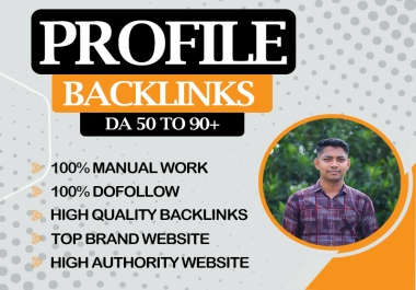 50 High-Quality Manually Dofollow Profile Backlinks