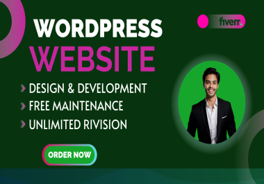 I will design and develop a professional wordpress website for your business