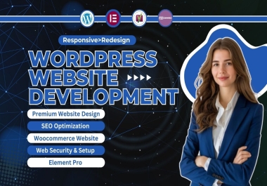 I will develop a responsive and modern WordPress website design.