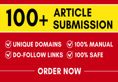 100+ High Authority Article Submissions Manual SEO Backlinks to Improve Rankings