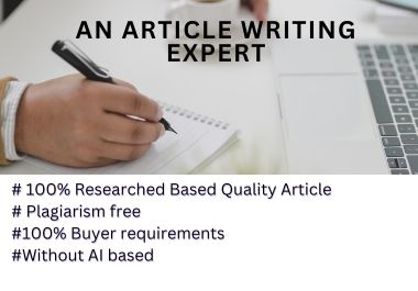 I will provide Top-Notch Article within 1000 words Crafting SEO-Friendly Articles for your needs.