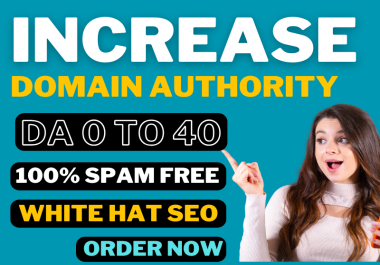 I will increase moz domain authority da 40,  high authority backlink