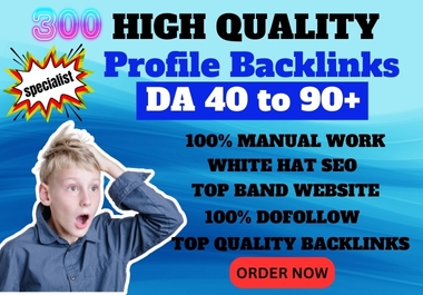 100 Get Safe & Powerful Profile Backlinks for Rankings.