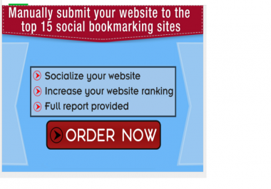 manually submit your website to the top 15 social bookmarking